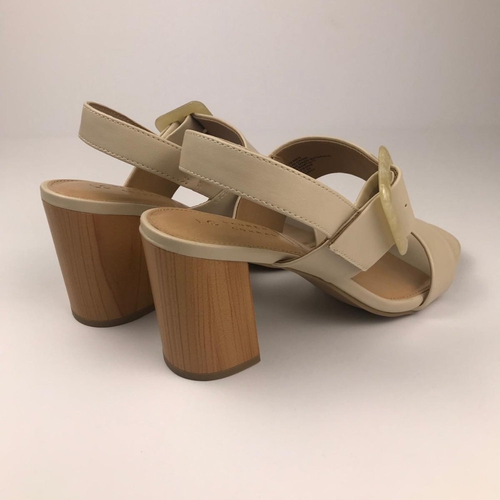 ✨ Beige Block Heel Sandals – Size 10 (WMS 10 MED) ✨ - Picture 3 of 11